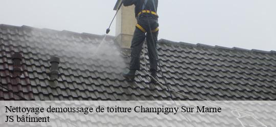 Nettoyage demoussage de toiture  champigny-sur-marne-94500 JS bâtiment